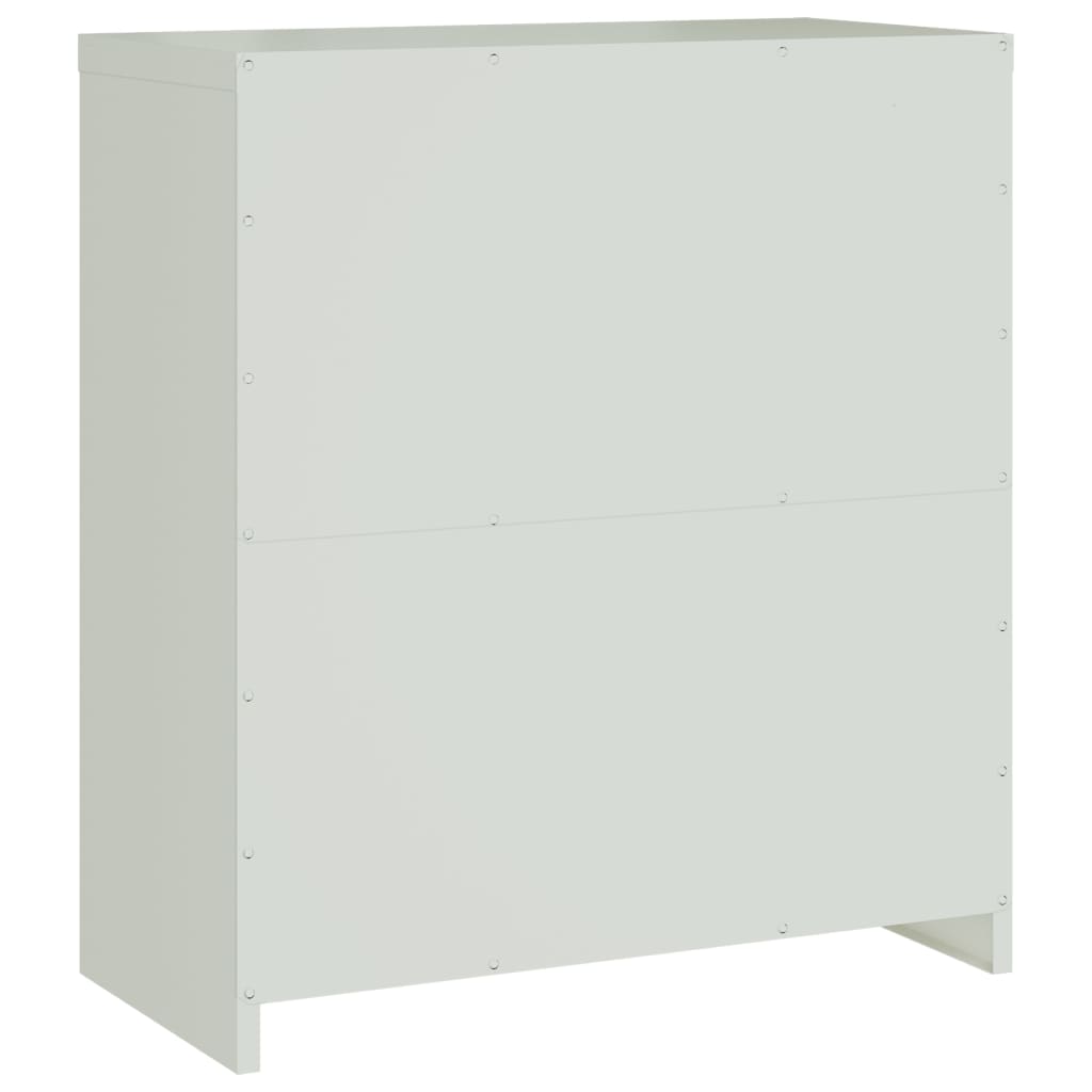 Filing Cabinet Light Grey 79 x 40 x 90 cm Steel