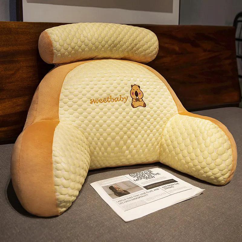 Ice Bean Soft Headboard Cushion: Protective Lumbar Support and Reading Pillow for Pregnant Women, Sofas, Beds, and Dorms.