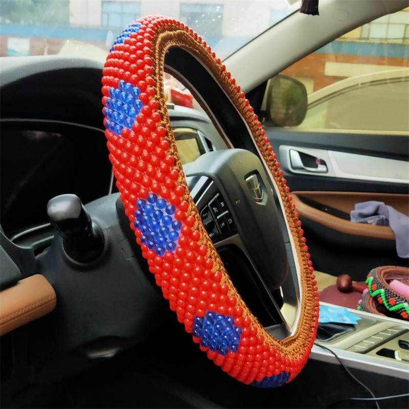 

Volkswagen Hand-Woven Rayon Beads Q3q5 Winter Car Orchid Red Beads(Handmade Beaded Weaving)