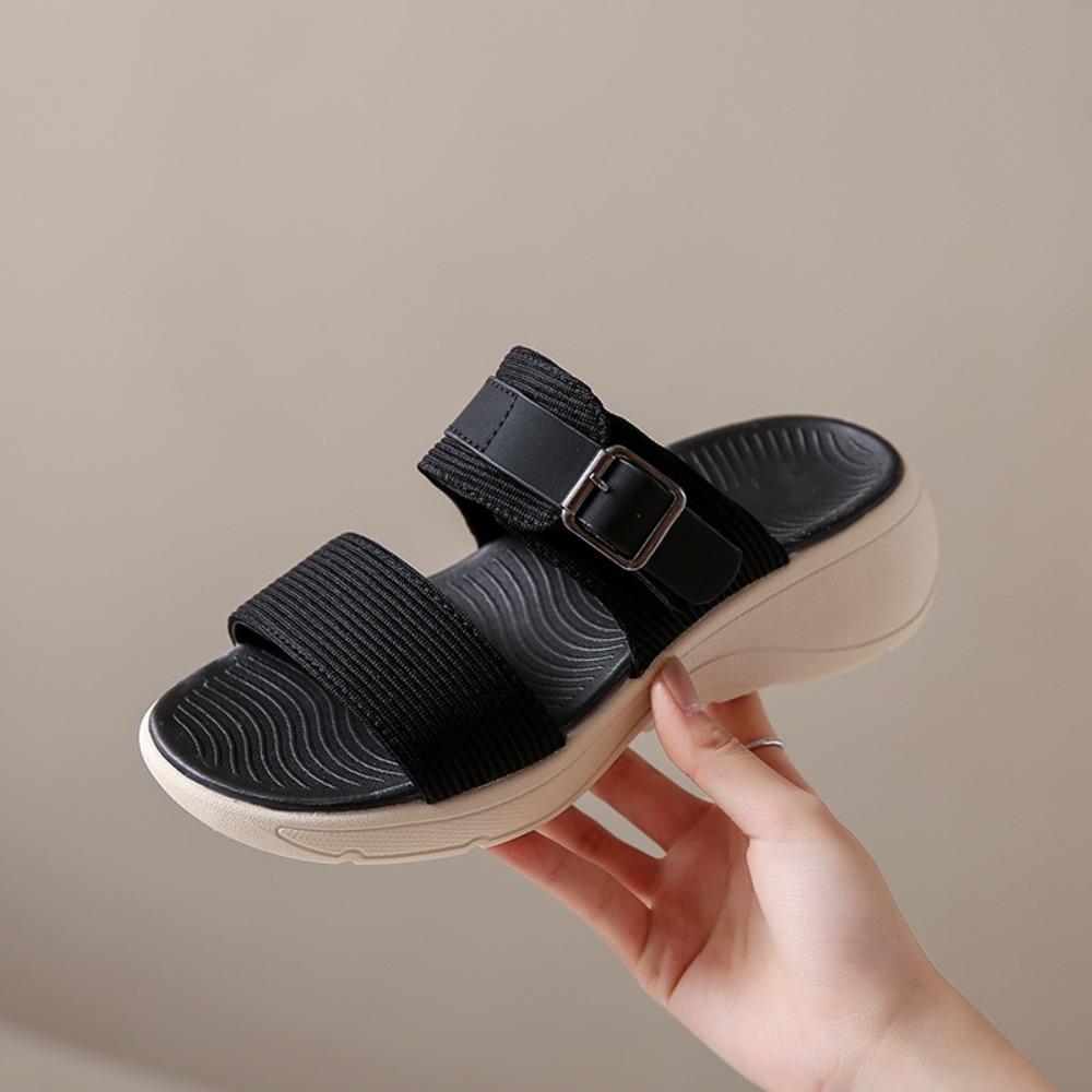 Platform Slippers Large Size Thick Soled Slippers Women's Summer Outdoor New Versatile Lightweight Women's Sandals Mesh Slippers