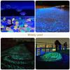 200Pcs Glow In the Dark Garden Pebbles For Sidewalk Garden Terrace Lawn Garden Patio Fish Tank Aquarium Decoration Glow Stone