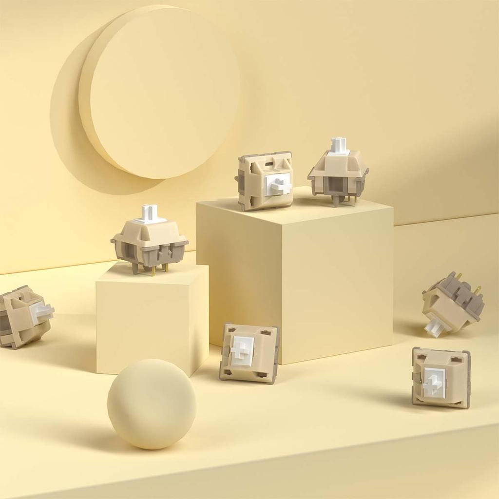 SUEHIODHY Liniowy przełącznik mechaniczny do klawiatury Nasmarowany 30 sztuk 5-pinowe przełączniki liniowe do mechanicznego zestawu klawiatury gamingowej,