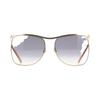 Gucci Gray And Gold Square 63mm Pilot Sunglasses Women sunglasses GG0820S-001