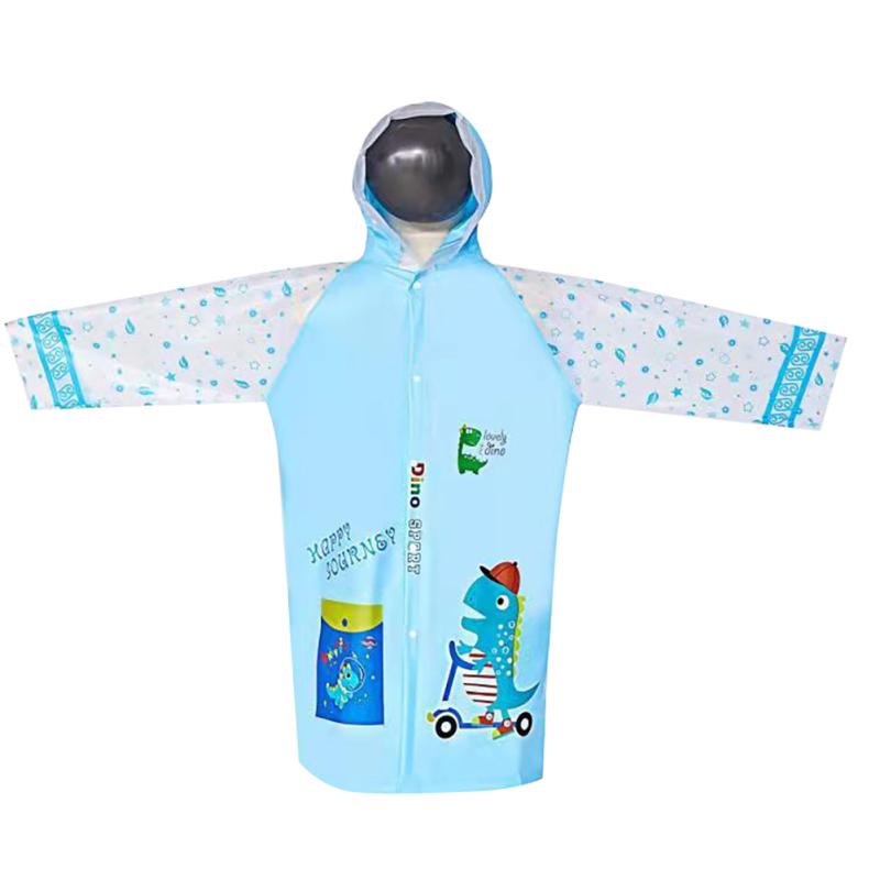 Kinder Einteiler Regenmantel Cartoon Druck Grundschüler Poncho Für Jungen Mädchen