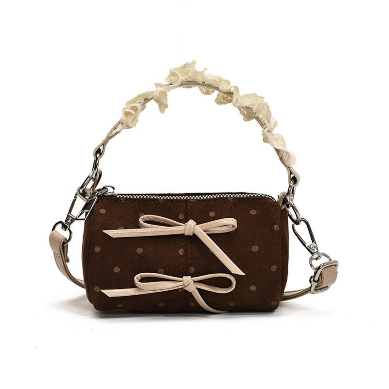 Kids Dot Pattern Canvas Mini Backpack With Adjustable Straps For Daily Use