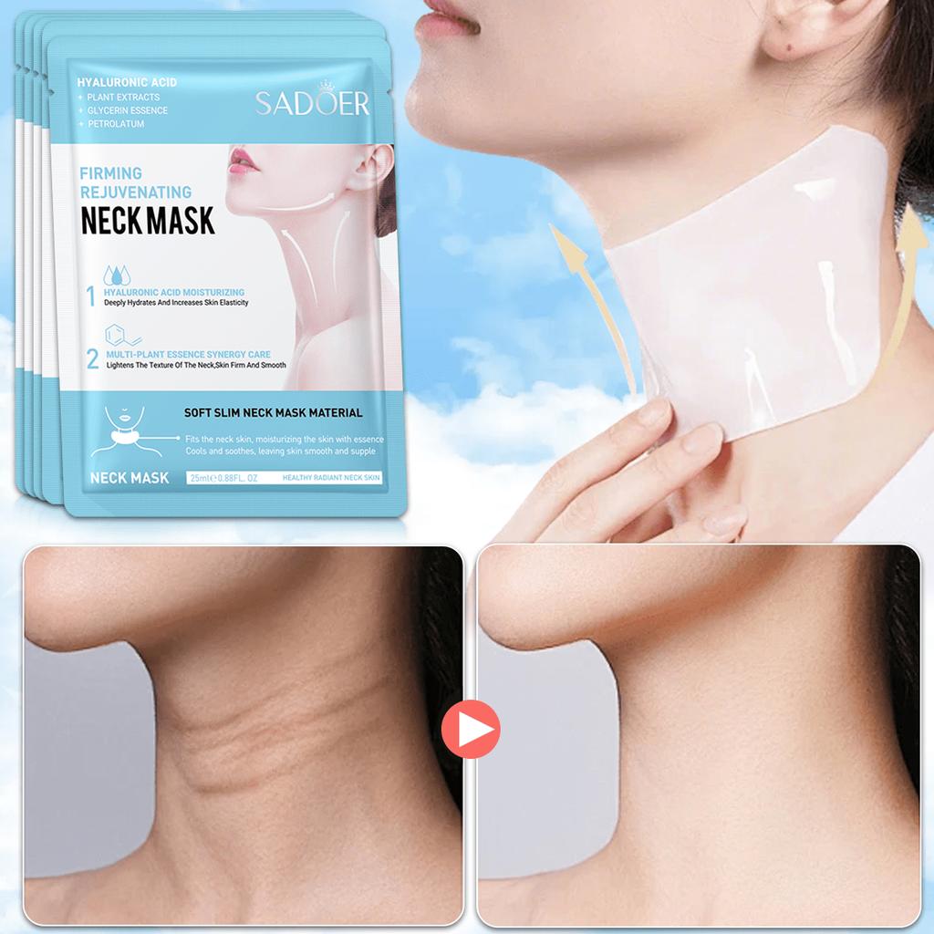 1/5/10PCS Firming And Rejuvenating Neck Mask, Neck Facial Mask, Containing Hyaluronic Acid, Asiatica