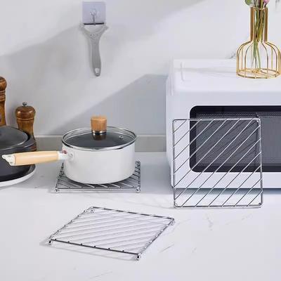 Čtvercová kovová podložka pod hrnec Podtácky Tepelně izolační podložka pod misku Nádobí Kastrol Horký hrnec Stůl Držák na nádobí Prostírání Kuchyňské nářadí