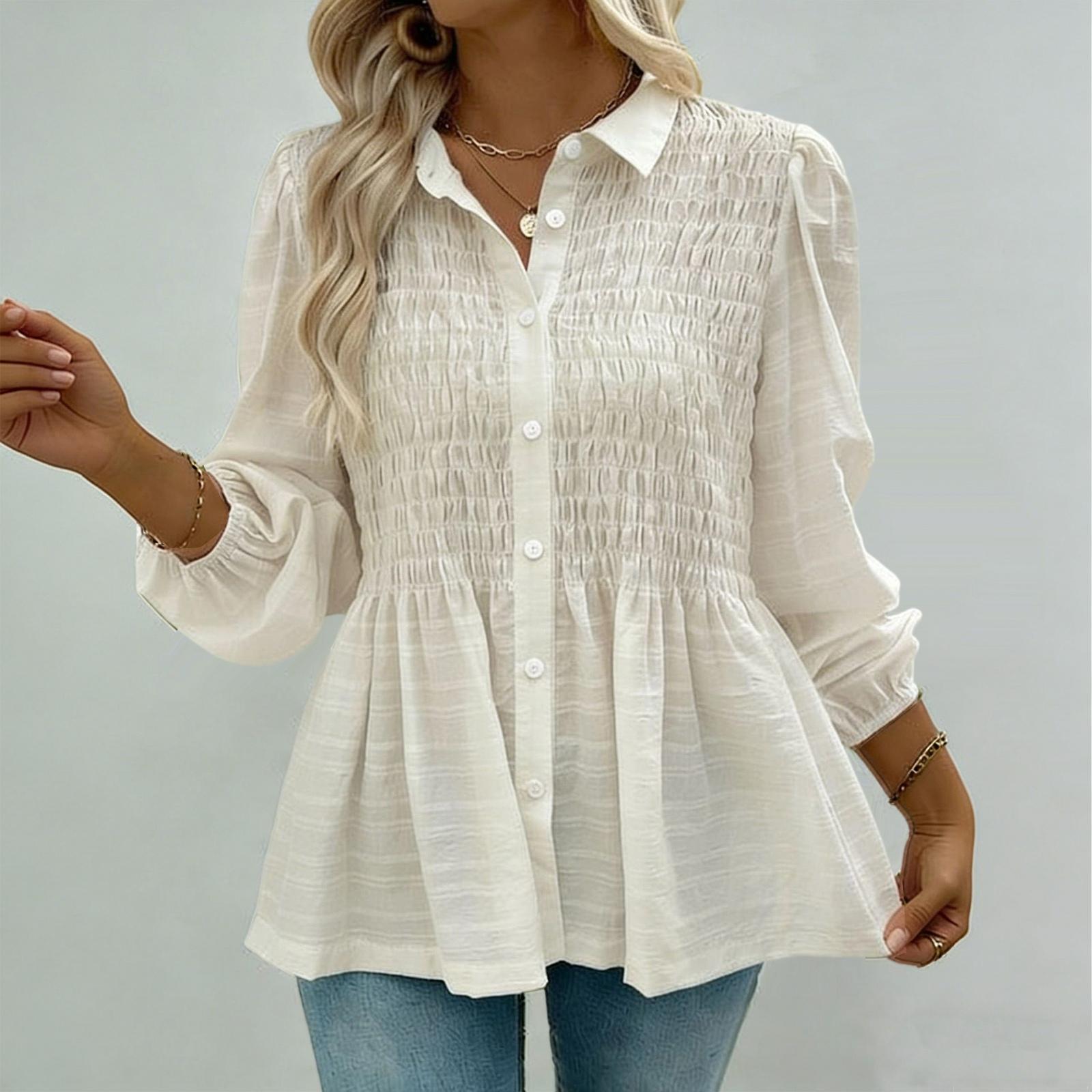

Women s Fashionable Casual -color Top XL білий