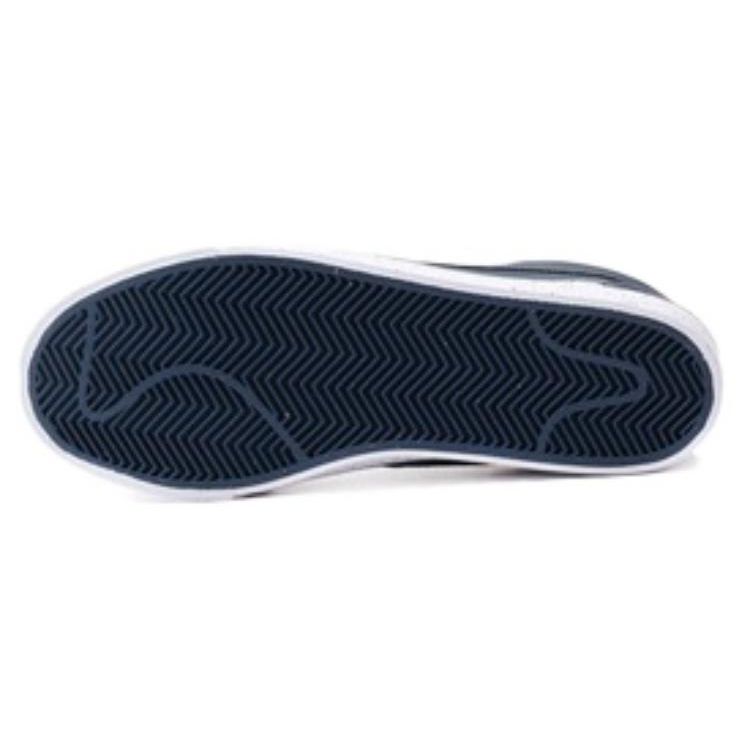 Nike Toki Leather Comfortable Versatile Slip Resistant Durable Mid Top Skate Shoes Men Sneakers Dark-Blue 555317-440