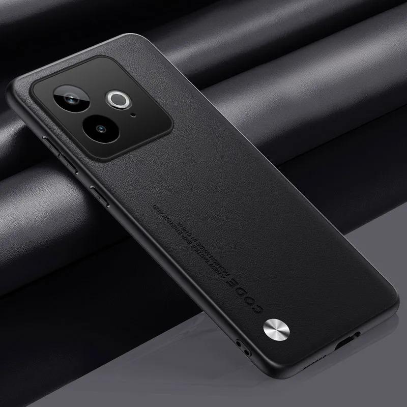 Einfache Leder Handyhülle für Realme GT 7 Matte Silikon Weiche Stoßstange Hüllen für Realme GT7 GT 7T GT 7Pro Funda