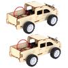 2 Set Wood Voice Controlled Vehicle DIY Toy Car Kit Scientific Experimental Tool for Children