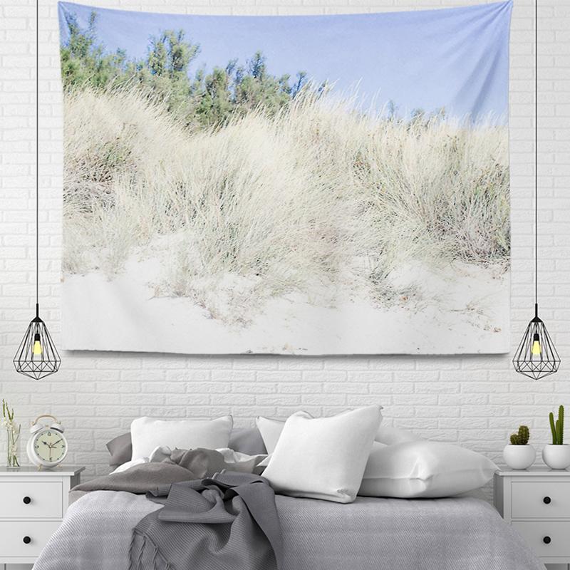 Summer Seaside Waves Sunset Beautiful Scenery Printing Pattern Tapestry Home Living Room Bedroom Wall Decoration Tapestry