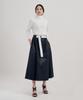 Peulleio Belted Skirt _ Navy