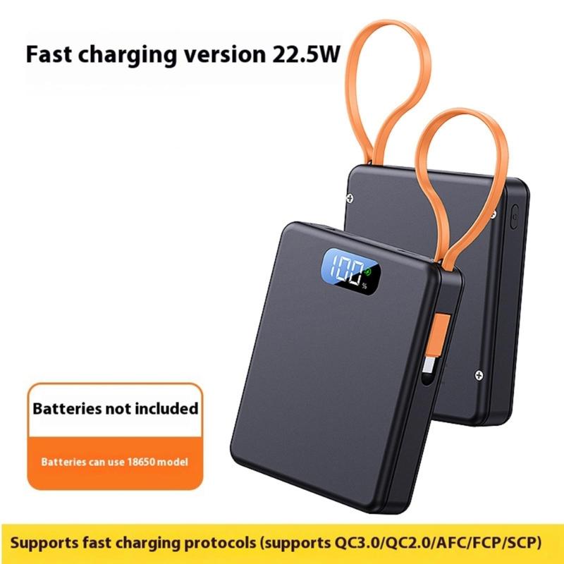 4x18650 Power Battery Storage Case Removable Color Shell Multiple Protections Power Rack Not Need Solder