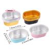 10Pcs Aluminum Foil Cupcake Cups with Lids 68ml Oval Non-Stick Baking Cups for Desserts Puddings Wedding Party Supplies