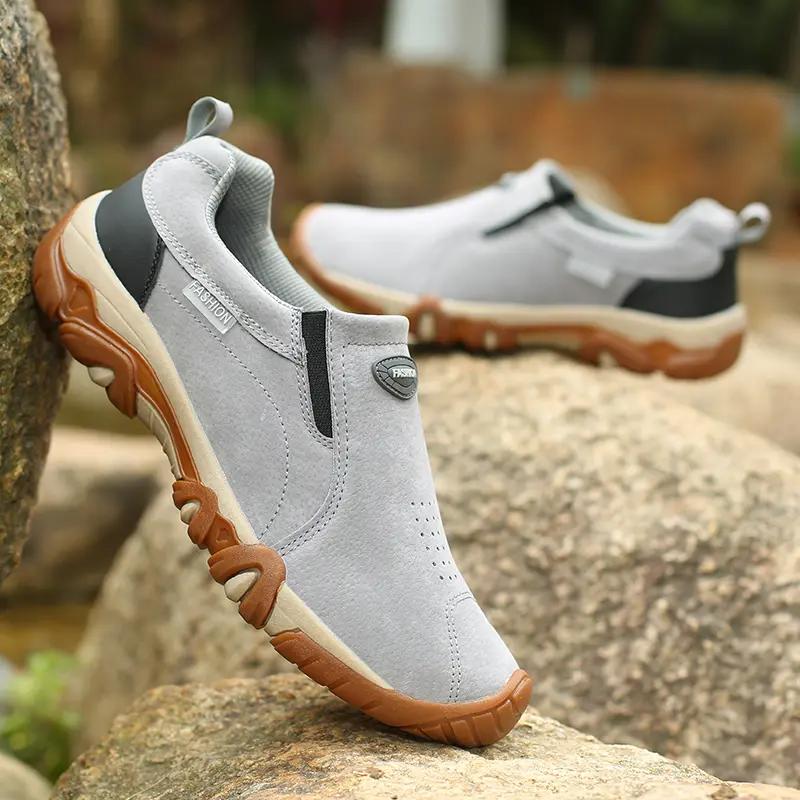 

Senior Fitness Walking Shoes - Men s Outdoor Hiking Shoes - Wicking and Breathable - 4 Colors 46 сірий