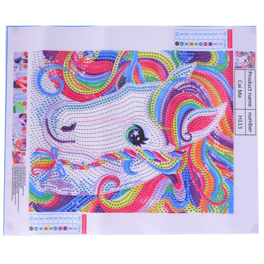 Coloured Horse Diamond Painting Frameless Decorative DIY Diamond Painting 30x25cm