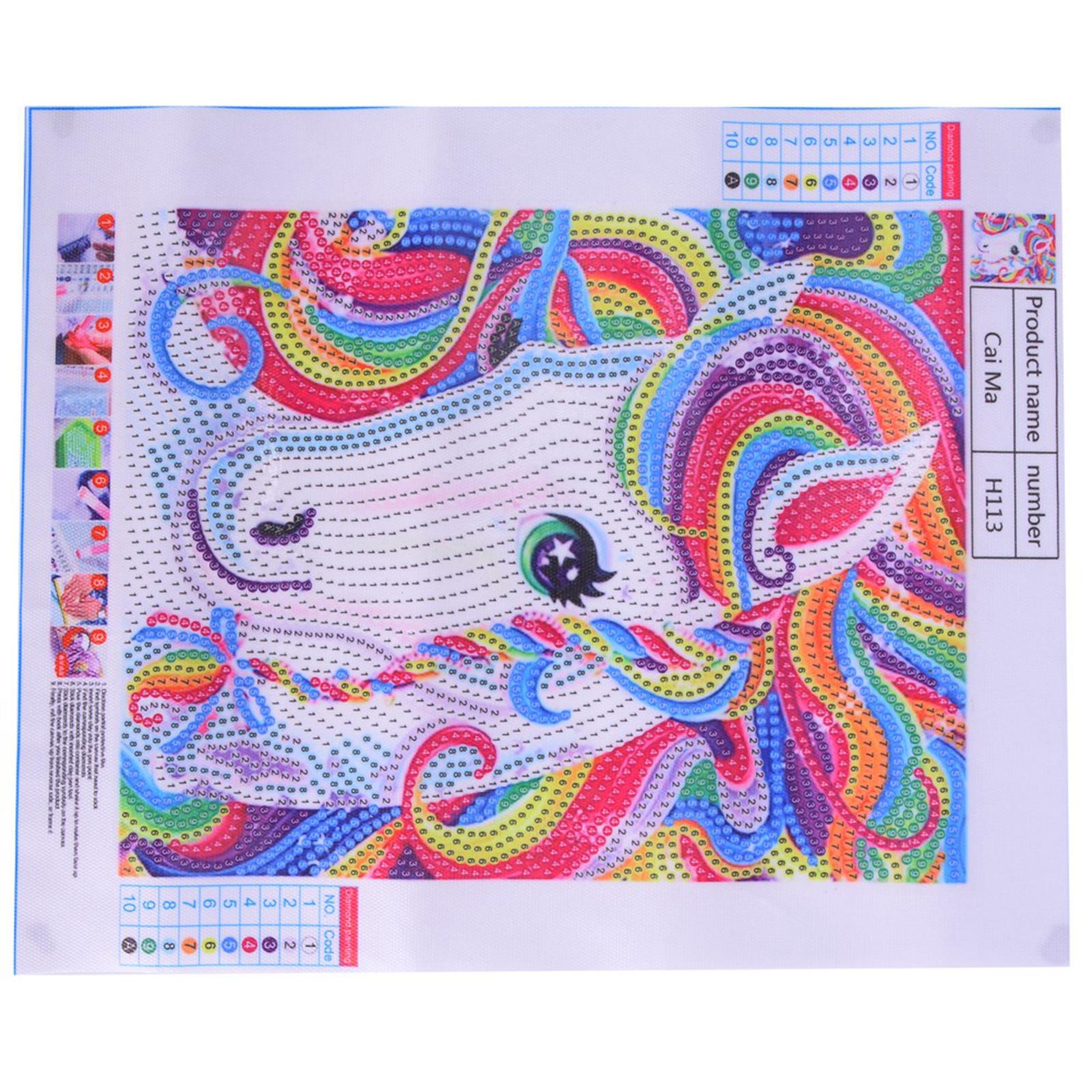 

Цветная лошадь Алмазная картина Безрамная декоративная алмазная живопись своими руками 30x25 см