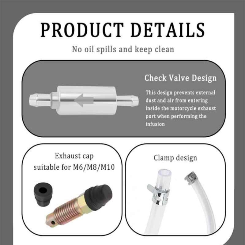 

Car Clutch Brake Valve Tube Bleeding Tools Sets For Motorcycle Replacement Adapter Kits 1Set