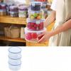 Plastic Refrigerator Storage Boxes with Airtight Lids Fits Containers Suitable for Lunch Box, Bento Box, Fruits and Vegetables