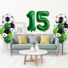 Green Yin Football Series Latex Balloon Digital Aluminum Film Set Baby Birthday Party Decoration Scene Arrangement