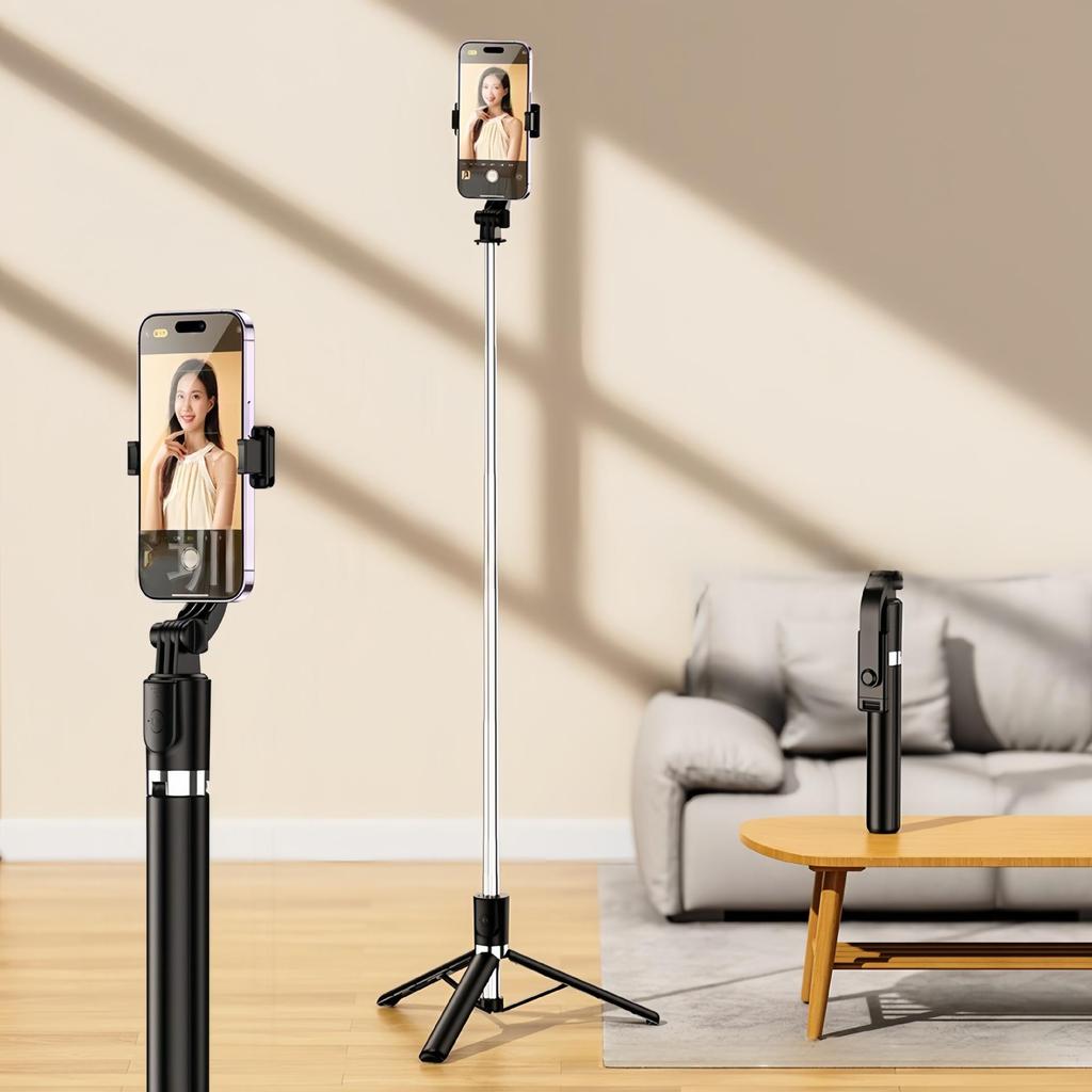 Bluetooth Selfie-Stick-Stativ mit Anti-Wackel- und Ausziehfunktion für Mobiltelefone