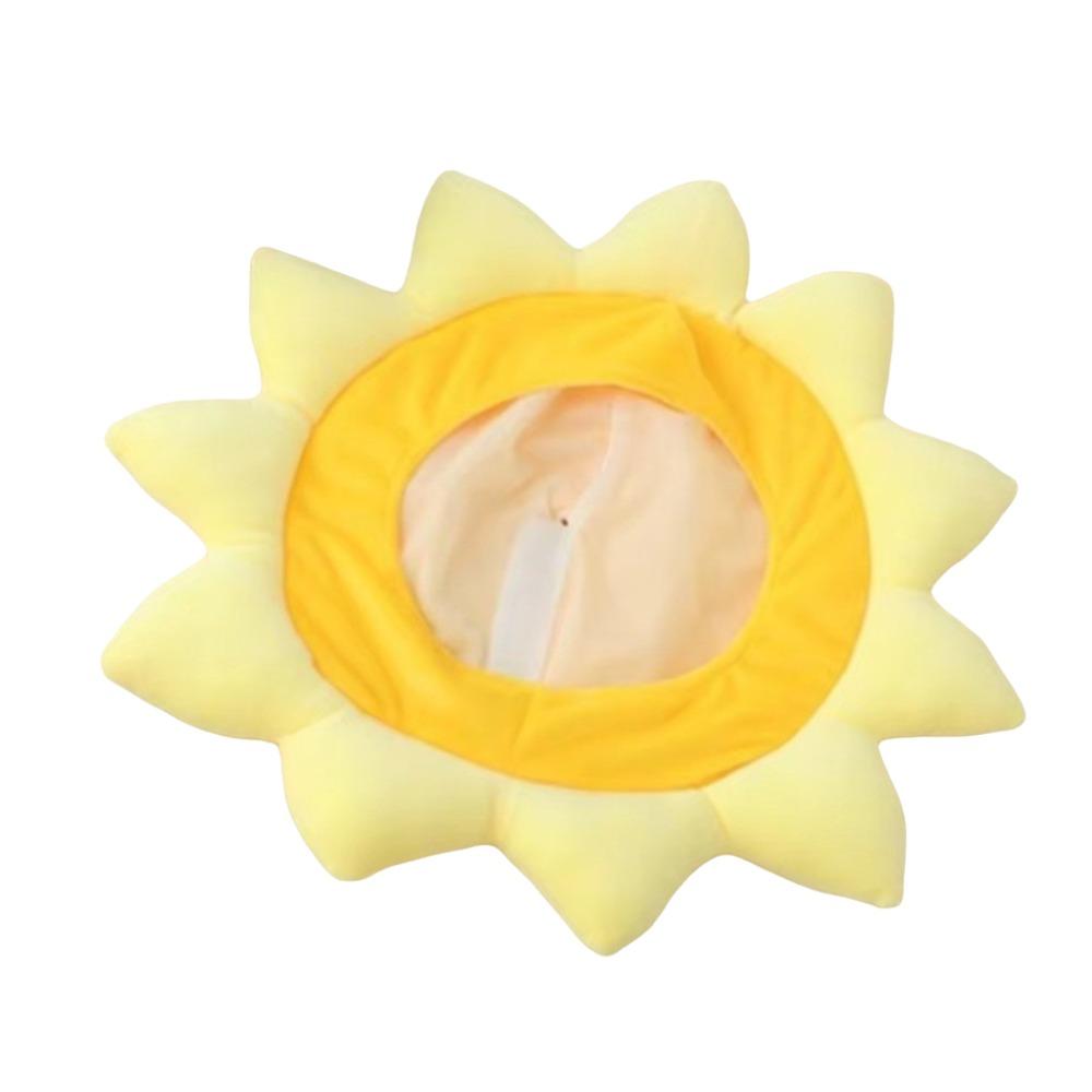 Funny Soft Sunflower Hat Yellow Sunflower Cartoon Earflap Cap Carnival Party