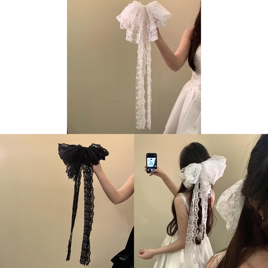 Elegant Lace Butterfly Bow Hair Clip For Women With Handcrafted Design For Bridal And Formal Wear
