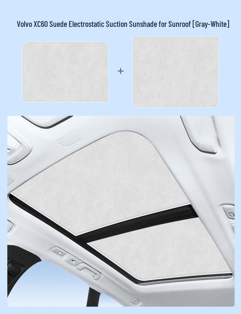 Silicone Suction Sunshade for Volvo C40, XC40, XC60, XC90, S60, S90, V60, V90 Sunroofs