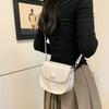Chic And Trendy Small Pu Saddle Bag For Women In Black White Khaki Or Brown Perfect For Winter Fashion