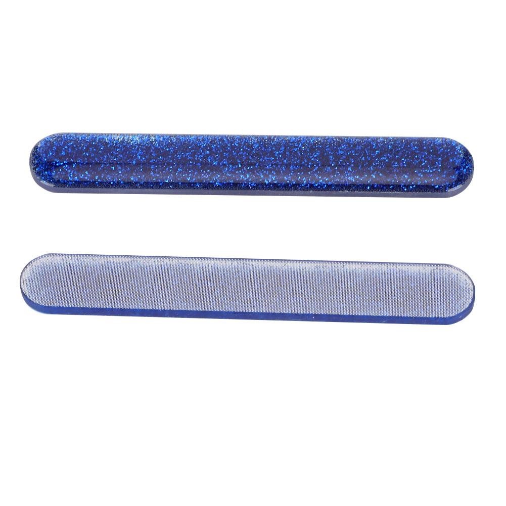 2 stuks nagelkunst polijst- en slijpvijlen, professionele nano glazen nagelvijl, manicurevijl, blauw