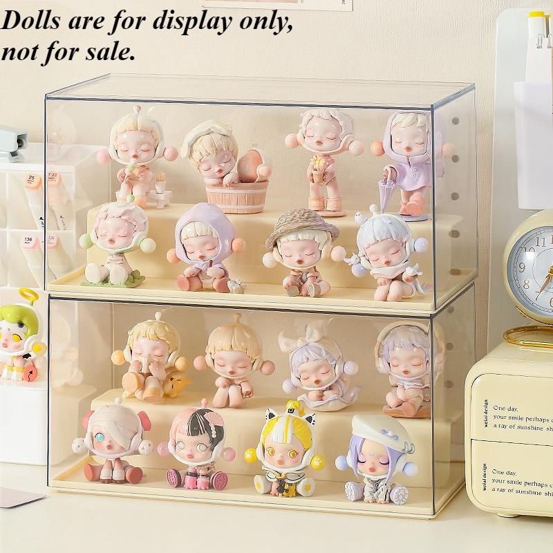 2PC Blind Box Storage Display Stand Acrylic Transparent Lego Hand-made Decoration Display Cabinet  Dust-proof Display Box