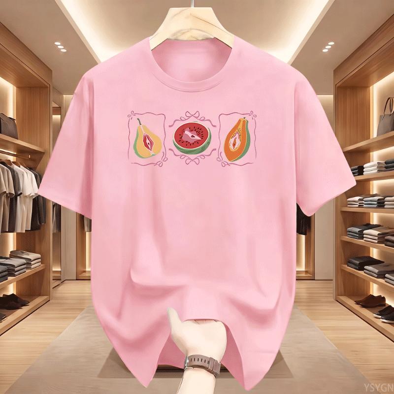 Coquette Vulgar Fruit TShirt Funny Fruit Feminist TShirts Summer Unisex Unisex Ladies Short Sletshirt Unisex Streetwear Tops