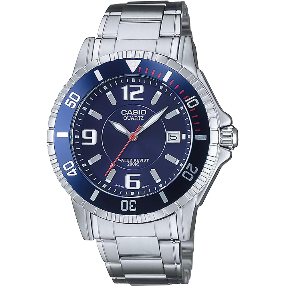 [Casio] CASIO Standard Men s Quartz Watch, 20 ATM Water Resistant, MTD-1053D-2AV, Blue, International Model [Parallel Import]