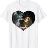 Moda Caliente Dama y el Vagabundo - Camiseta Beso de Espaguetis Corazón S-4XL Regalo para las Cuatro Estaciones