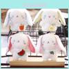 Adorable Plush Fruit Bunny Keychain With Soft Short Plush And Pp Cotton Perfect Gift