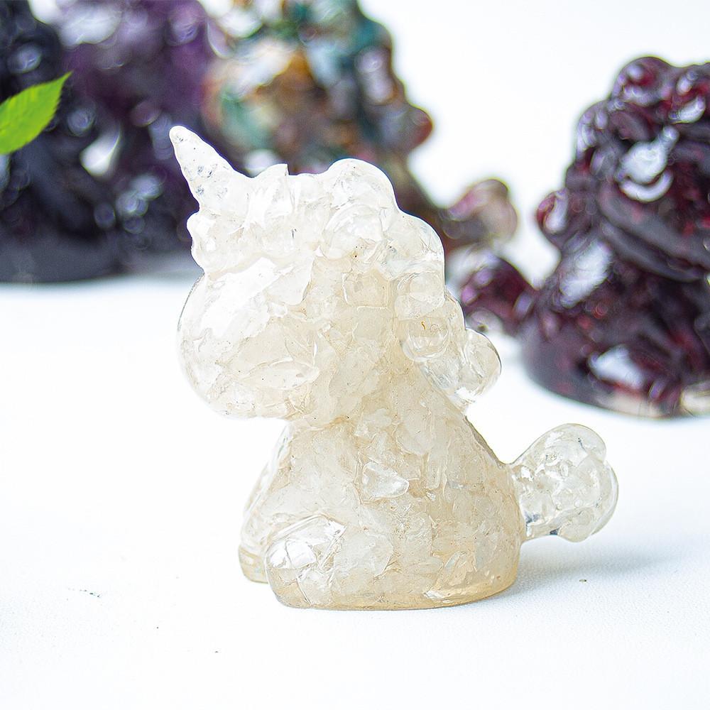 Unicorn Resin Art Decor With Lighttransmitting Material For Modern Interior And Collectors Gift
