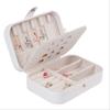 High End Luxury Double Layer Necklace Ring Storage Organizer Travel Packaging Case Jewelry Box Pu Leather Jewelry Gift Box