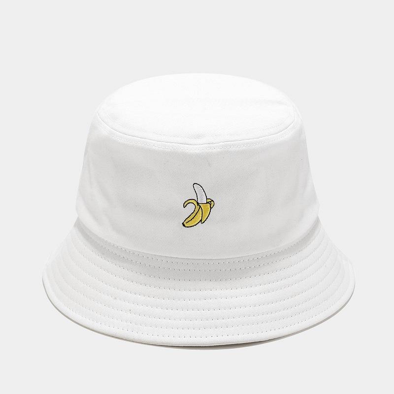Panama Bucket Hat Fruit Strawberry Embroidered Fishing Cap Men Women Travel Beach Sun Hats