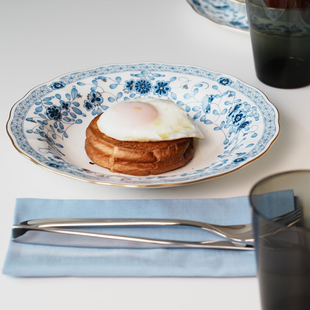 NARUMI Milano 23cm Rimmed Soup Plate, Bone China 9682-1506
