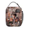 Levi Ackerman Insulated Lunch Bag Reusable Portable Lunch Box Cooler Thermal Bento Tote Bags for Boys Girls School Picnic Beach