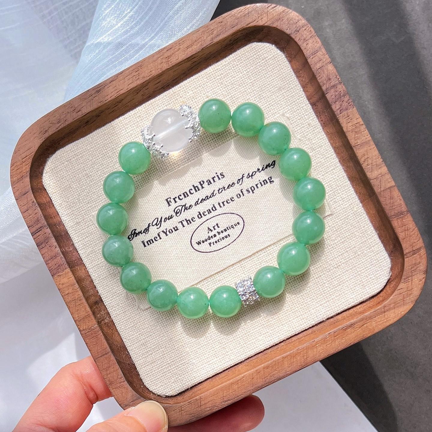 Natural Dongling Jade Milk White Crystal Design Bracelet Bracelet.