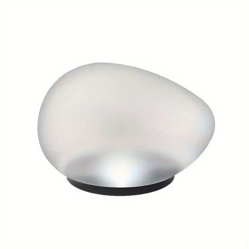 Solar Outdoor Stone Lamp Frosted Glass Ground Lamp, Garden Green Pebble Lamp, Wireless Decorative Garden Lawn Courtyard Lamp