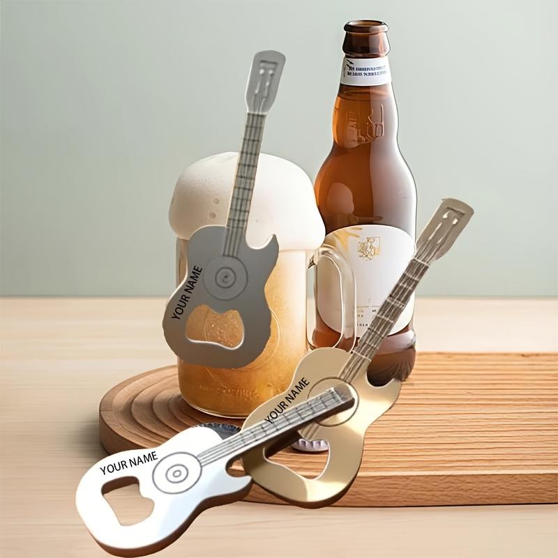 10pcs Guitar Shaped Beer Bottle Openers, Stainless Steel, Creative Design for Home, Restaurant, and Hotel Use, Ideal for Opening Bottles