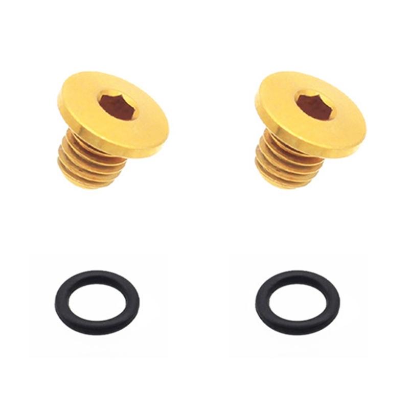 2pcs Bicycles Oil Cover Screws Durability Colorful Bicycles Bleeds Screws for Bike Brake Lever