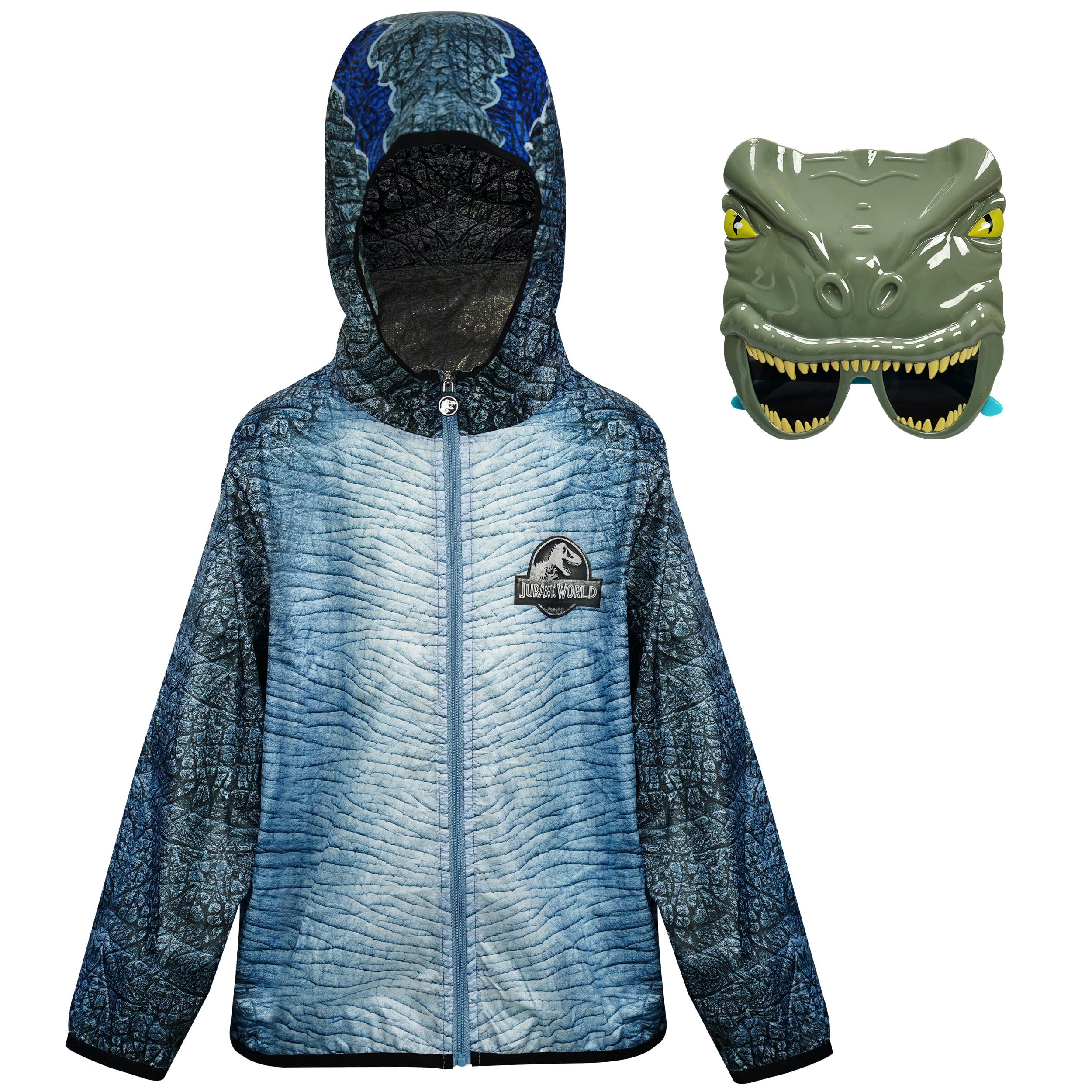 

IKALI JURASSIC WORLD Кигуруми динозавра для детей, Костюм для косплея на Хэллоуин для мальчиков, Учеников начальной школы, Толстовка динозавра