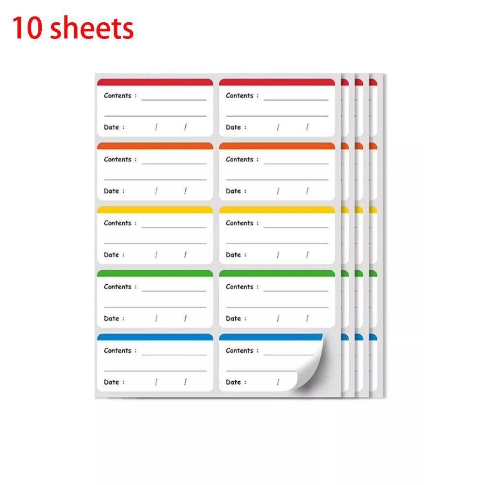100pcs Color Fridge Sticker Self-adhesive Organization Labels New Home StorageTags