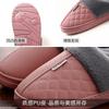 Waterproof leather surface, non-slip and warm home indoor cotton slippers, bag heel comfortable cotton mop home cotton shoes