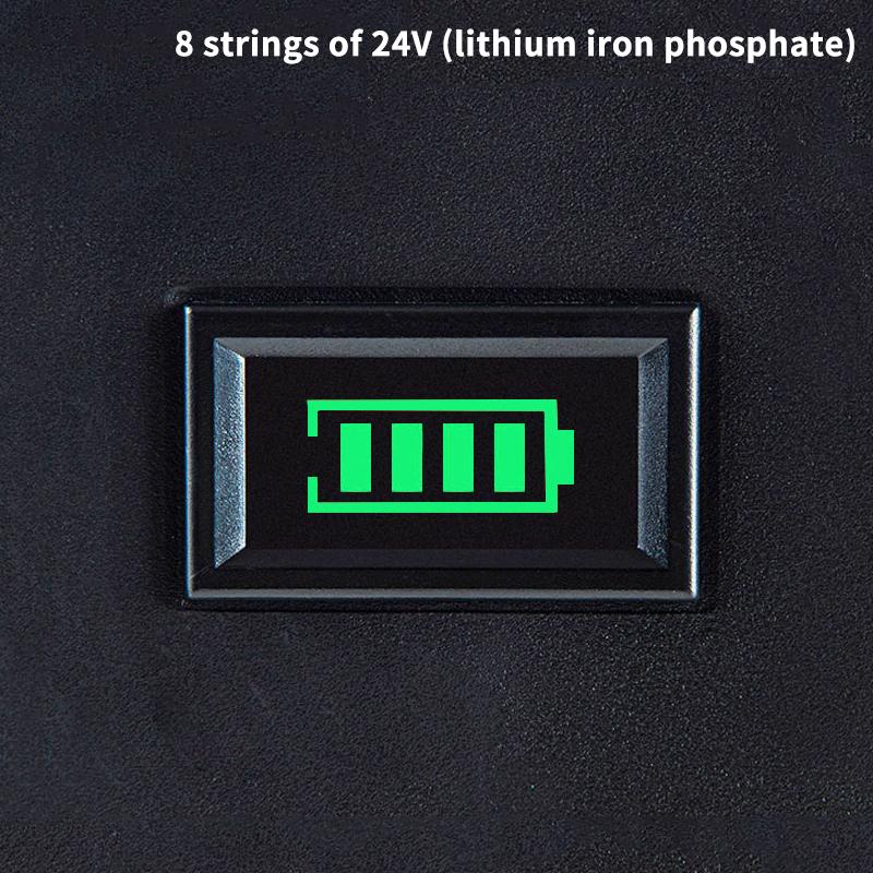Two-Line Electric Vehicle Voltage Meter, Battery, Battery Charge Percentage Display Meter