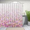1pc Colorful Abstract Gradient Shower Curtain - Pink, Purple & Pastel Hues, Polyester, Machine Washable, Modern Bathroom Decor